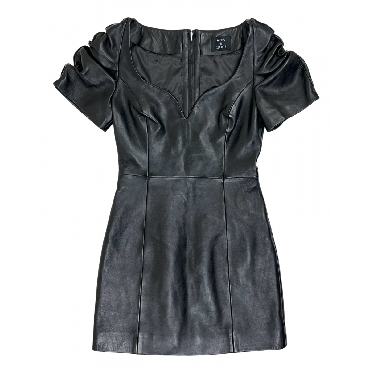Leather mini dress Area Black size 4 US 